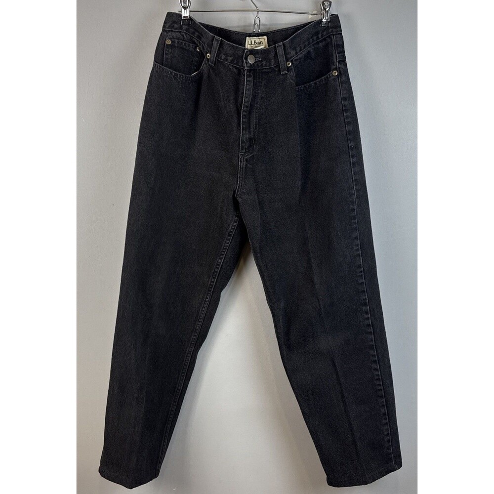 Women’s LL Bean Natural Fit Black Jeans 14 M/T (29x27)